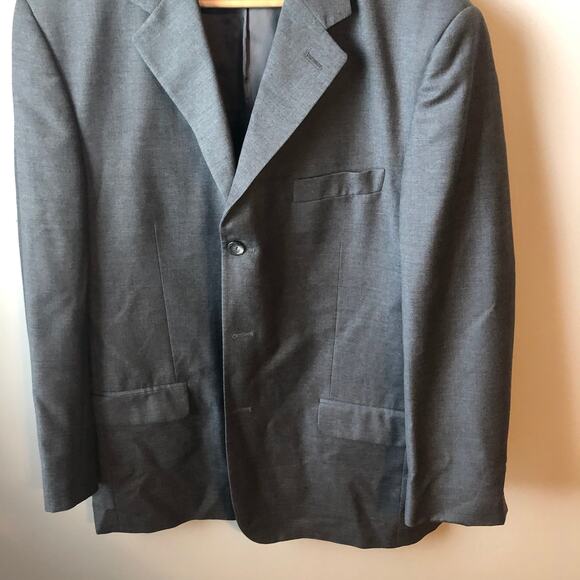 Pronto Uomo Angelico Suit Blazer Jacket Size 43 Regular Wool Gray Preloved - Picture 12 of 15